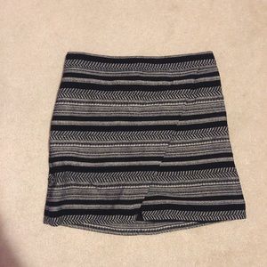black and white j crew envelope skirt